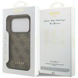 Husa de protectie Guess Hardcase 4G Classic compatibil cu iPhone 17 Pro, Maro