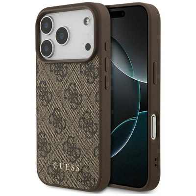 Husa de protectie Guess Hardcase 4G Classic compatibil cu iPhone 17 Pro, Maro