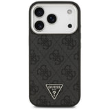 Husa de protectie Guess Hardcase 4G Triangle Logo MagSafe (GUHMP17LP4TSRCMK) compatibil cu iPhone 17 Pro, Negru