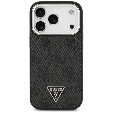 Husa de protectie Guess Hardcase 4G Triangle Logo MagSafe (GUHMP17LP4TSRCMK) compatibil cu iPhone 17 Pro, Negru