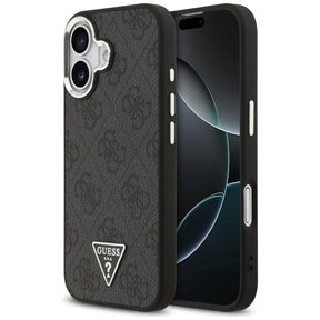 Husa de protectie Guess Hardcase 4G Triangle Logo MagSafe (GUHMP17SP4TSRCMK) compatibil cu iPhone 17, Negru
