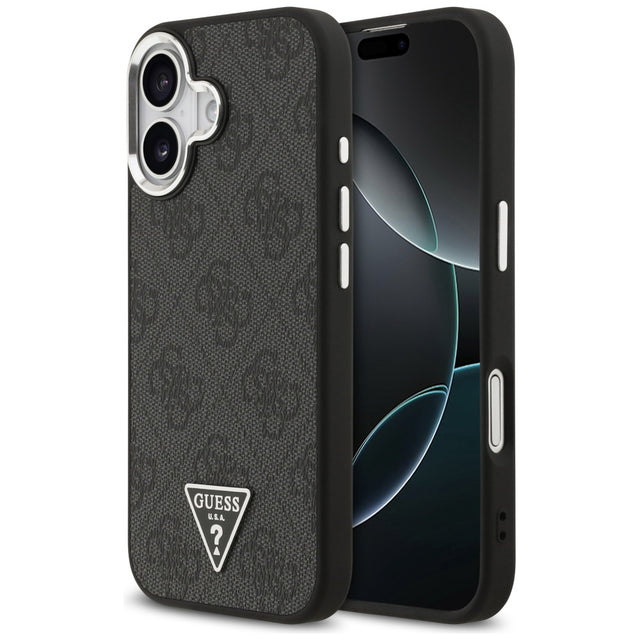Husa de protectie Guess Hardcase 4G Triangle Logo MagSafe (GUHMP17SP4TSRCMK) compatibil cu iPhone 17, Negru