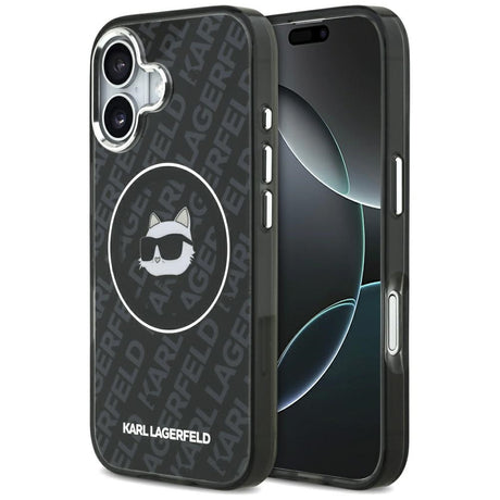 Husa de protectie Karl Lagerfeld IML MagSafe (KLHMP17SHMKBCHOK) compatibil cu iPhone 17, Negru Choupette`S Head