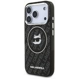 Husa de protectie Karl Lagerfeld IML MagSafe (KLHMP17LHMKBCHOK) compatibil cu iPhone 17 Pro, Negru Choupette`S Head