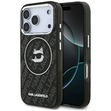 Husa de protectie Karl Lagerfeld IML MagSafe (KLHMP17LHMKBCHOK) compatibil cu iPhone 17 Pro, Negru Choupette`S Head