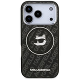 Husa de protectie Karl Lagerfeld IML MagSafe (KLHMP17LHMKBCHOK) compatibil cu iPhone 17 Pro, Negru Choupette`S Head
