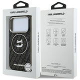 Husa de protectie Karl Lagerfeld IML MagSafe (KLHMP17LHMKBCHOK) compatibil cu iPhone 17 Pro, Negru Choupette`S Head