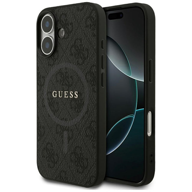 Husa de protectie Guess 4G Ring Classic Logo MagSafe (GUHMP17SG4GFRK) compatibil cu iPhone 17, Negru