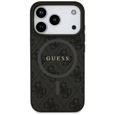 Husa de protectie Guess 4G Ring Classic Logo MagSafe (GUHMP17LG4GFRK) compatibil cu iPhone 17 Pro, Negru