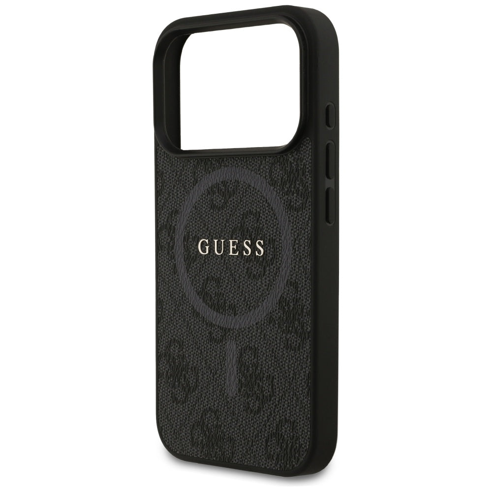Husa de protectie Guess 4G Ring Classic Logo MagSafe (GUHMP17LG4GFRK) compatibil cu iPhone 17 Pro, Negru