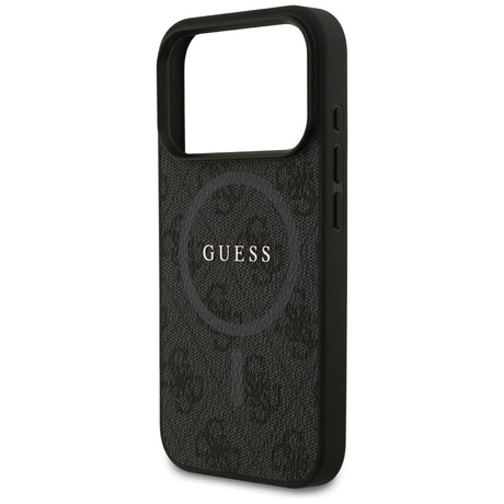 Husa de protectie Guess 4G Ring Classic Logo MagSafe (GUHMP17LG4GFRK) compatibil cu iPhone 17 Pro, Negru