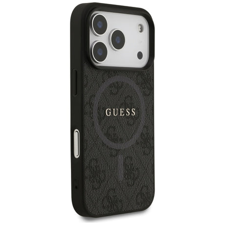 Husa de protectie Guess 4G Ring Classic Logo MagSafe (GUHMP17LG4GFRK) compatibil cu iPhone 17 Pro, Negru