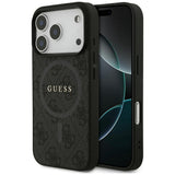 Husa de protectie Guess 4G Ring Classic Logo MagSafe (GUHMP17LG4GFRK) compatibil cu iPhone 17 Pro, Negru