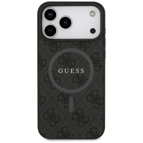 Husa de protectie Guess 4G Ring Classic Logo MagSafe (GUHMP17XG4GFRK) compatibil cu iPhone 17 Pro Max, Negru