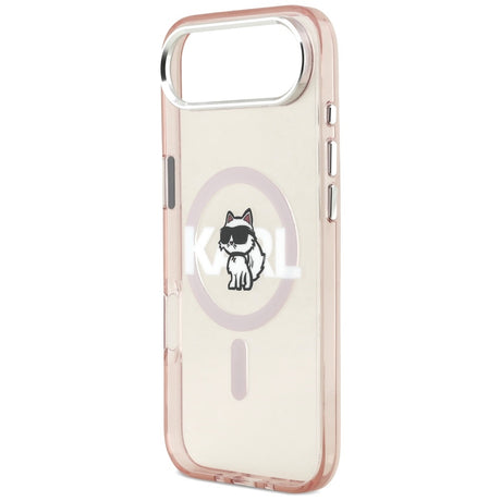 Husa de protectie Karl Lagerfeld IML MagSafe Sketch Logo (KLHMP17MHGCHGKBP) compatibil cu iPhone 17 Air, Roz Choupette