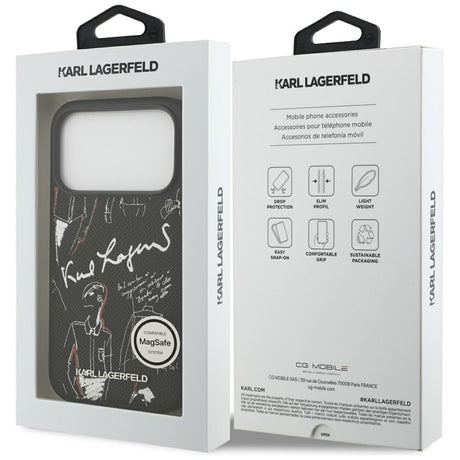 Husa de protectie Karl Lagerfeld compatibil cu iPhone 17 Pro, Negru