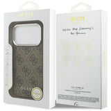 Husa de protectie Guess Hardcase 4G Classic Logo MagSafe (GUHMP17LP4GSSMCW) compatibil cu iPhone 17 Pro, Maro