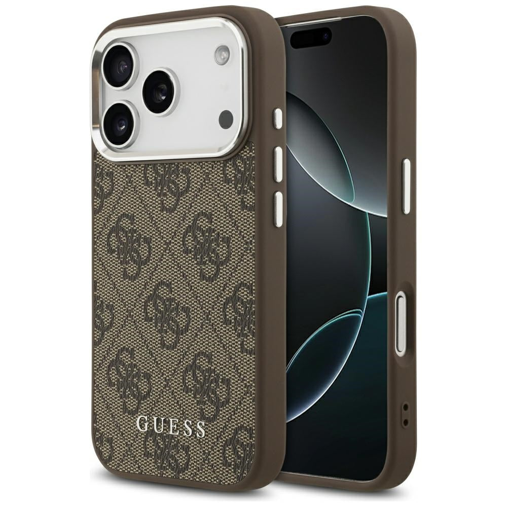 Husa de protectie Guess Hardcase 4G Classic Logo MagSafe (GUHMP17LP4GSSMCW) compatibil cu iPhone 17 Pro, Maro