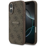 Husa de protectie Guess 4G Ring Classic Logo MagSafe (GUHMP17SG4GFRW) compatibil cu iPhone 17, Maro