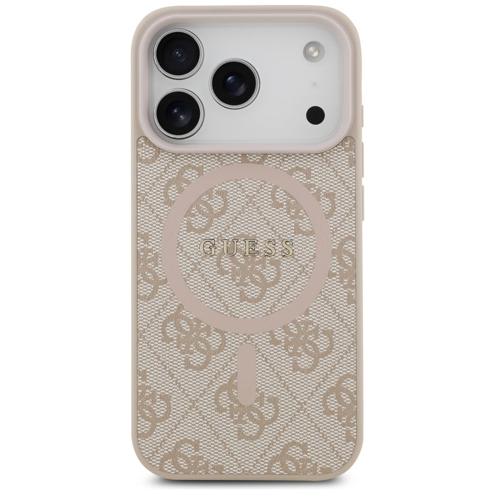 Husa de protectie Guess 4G Ring Classic Logo MagSafe (GUHMP17XG4GFRP) compatibil cu iPhone 17 Pro Max, Roz