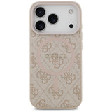 Husa de protectie Guess 4G Ring Classic Logo MagSafe (GUHMP17XG4GFRP) compatibil cu iPhone 17 Pro Max, Roz