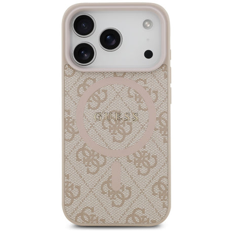 Husa de protectie Guess 4G Ring Classic Logo MagSafe (GUHMP17XG4GFRP) compatibil cu iPhone 17 Pro Max, Roz