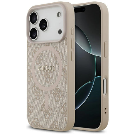 Husa de protectie Guess 4G Ring Classic Logo MagSafe (GUHMP17XG4GFRP) compatibil cu iPhone 17 Pro Max, Roz