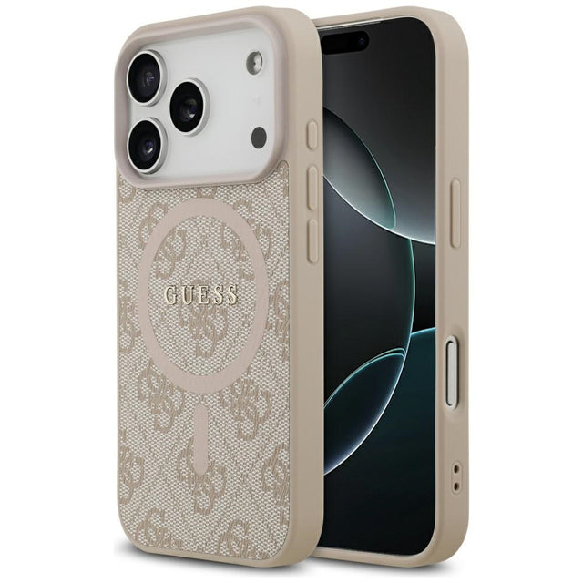 Husa de protectie Guess 4G Ring Classic Logo MagSafe (GUHMP17LG4GFRP) compatibil cu iPhone 17 Pro, Roz