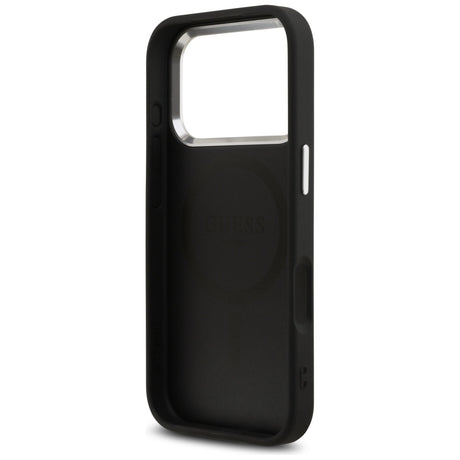Husa de protectie Guess Hardcase 4G Classic Logo MagSafe (GUHMP17LP4GSSMCK) compatibil cu iPhone 17 Pro, Negru