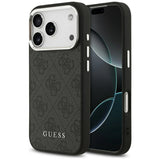 Husa de protectie Guess Hardcase 4G Classic Logo MagSafe (GUHMP17LP4GSSMCK) compatibil cu iPhone 17 Pro, Negru