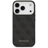 Husa de protectie Guess Hardcase 4G Classic Logo MagSafe (GUHMP17LP4GSSMCK) compatibil cu iPhone 17 Pro, Negru
