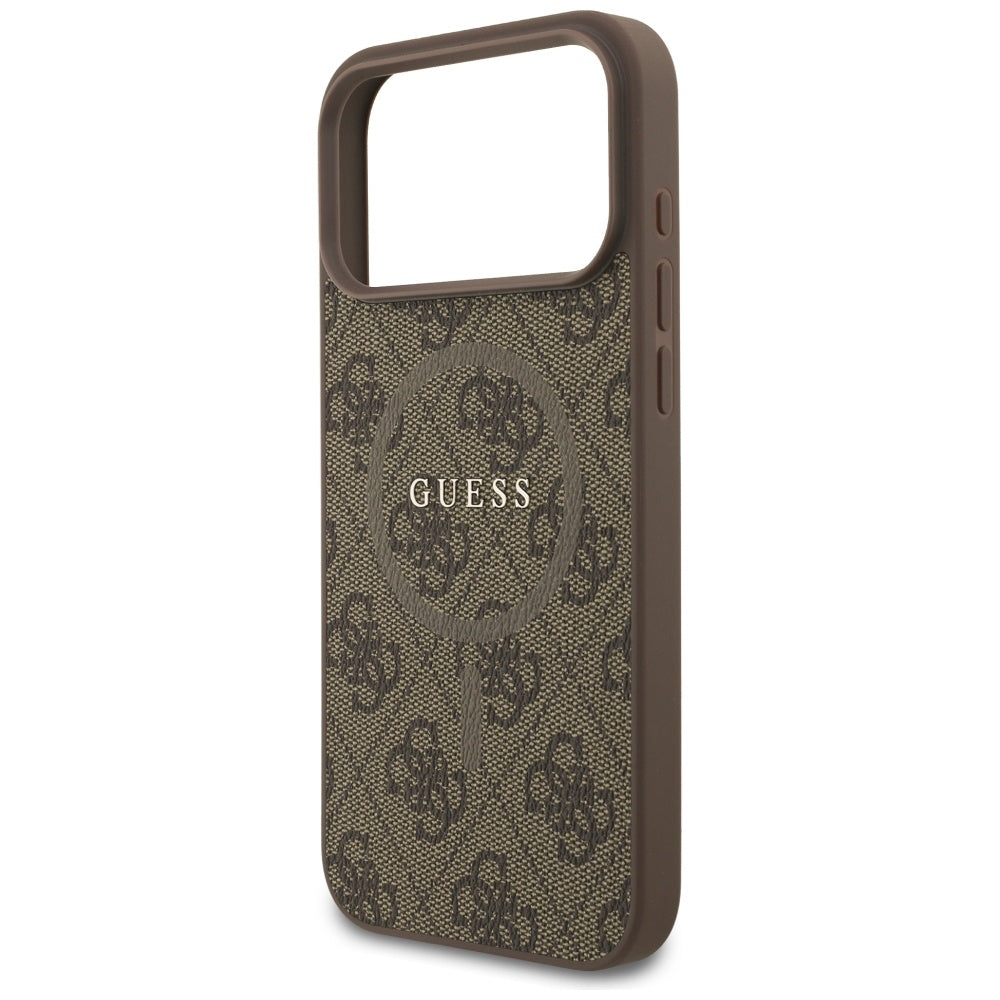 Husa de protectie Guess 4G Ring Classic Logo MagSafe (GUHMP17LG4GFRW) compatibil cu iPhone 17 Pro, Maro