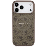 Husa de protectie Guess 4G Ring Classic Logo MagSafe (GUHMP17LG4GFRW) compatibil cu iPhone 17 Pro, Maro