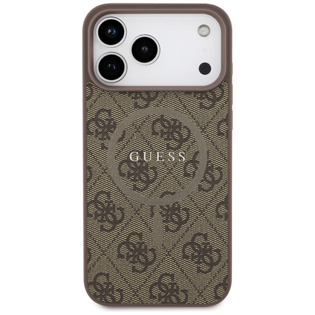 Husa de protectie Guess 4G Ring Classic Logo MagSafe (GUHMP17LG4GFRW) compatibil cu iPhone 17 Pro, Maro