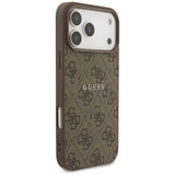 Husa de protectie Guess 4G Ring Classic Logo MagSafe (GUHMP17XG4GFRW) compatibil cu iPhone 17 Pro Max, Maro