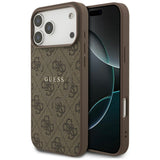 Husa de protectie Guess 4G Ring Classic Logo MagSafe (GUHMP17XG4GFRW) compatibil cu iPhone 17 Pro Max, Maro