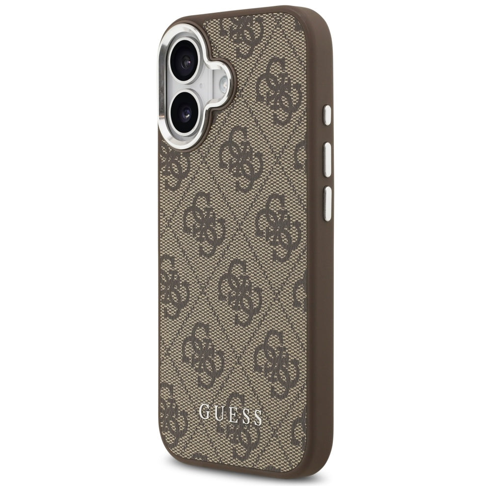 Husa de protectie Guess Hardcase 4G Classic Logo MagSafe (GUHMP17SP4GSSMCW) compatibil cu iPhone 17, Maro