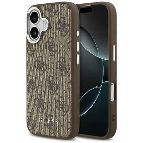 Husa de protectie Guess Hardcase 4G Classic Logo MagSafe (GUHMP17SP4GSSMCW) compatibil cu iPhone 17, Maro
