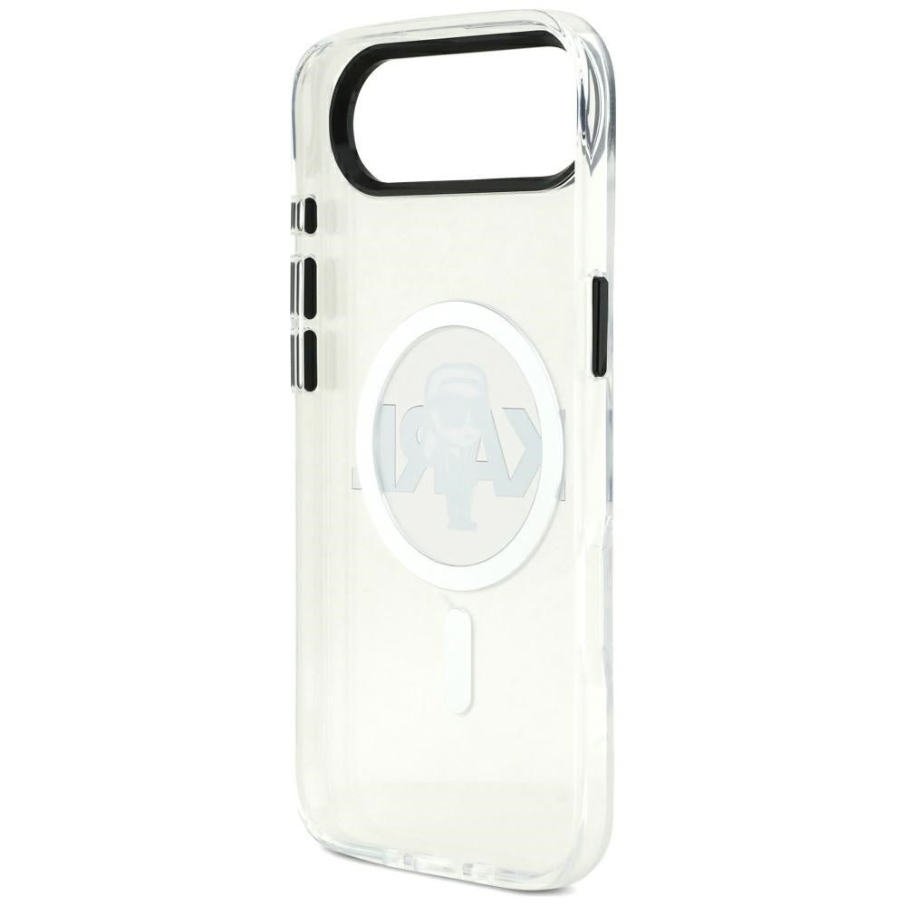 Husa de protectie Karl Lagerfeld IML MagSafe Sketch Logo (KLHMP17MHGKIGKBT) compatibil cu iPhone 17 Air, Transparent Karl