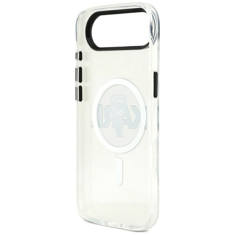 Husa de protectie Karl Lagerfeld IML MagSafe Sketch Logo (KLHMP17MHGKIGKBT) compatibil cu iPhone 17 Air, Transparent Karl
