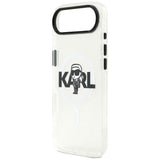 Husa de protectie Karl Lagerfeld IML MagSafe Sketch Logo (KLHMP17MHGKIGKBT) compatibil cu iPhone 17 Air, Transparent Karl