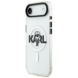 Husa de protectie Karl Lagerfeld IML MagSafe Sketch Logo (KLHMP17MHGKIGKBT) compatibil cu iPhone 17 Air, Transparent Karl