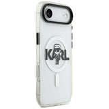 Husa de protectie Karl Lagerfeld IML MagSafe Sketch Logo (KLHMP17MHGKIGKBT) compatibil cu iPhone 17 Air, Transparent Karl
