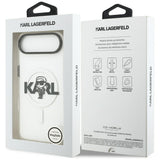 Husa de protectie Karl Lagerfeld IML MagSafe Sketch Logo (KLHMP17MHGKIGKBT) compatibil cu iPhone 17 Air, Transparent Karl