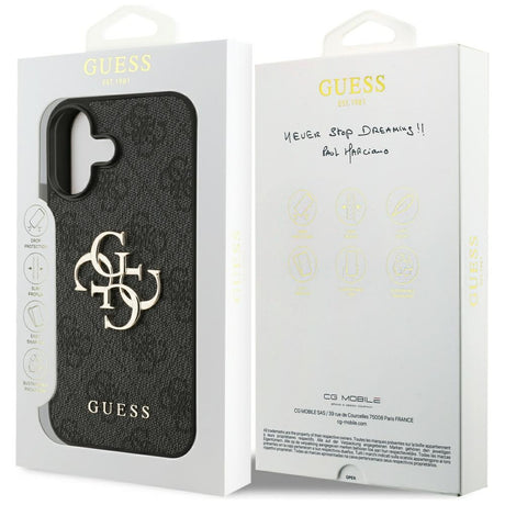 Husa de protectie Guess Hardcase 4G Big Logo (GUHCP17S4GMGGR) compatibil cu iPhone 17, Negru