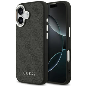 Husa de protectie Guess Hardcase 4G Classic Logo MagSafe (GUHMP17SP4GSSMCK) compatibil cu iPhone 17, Negru