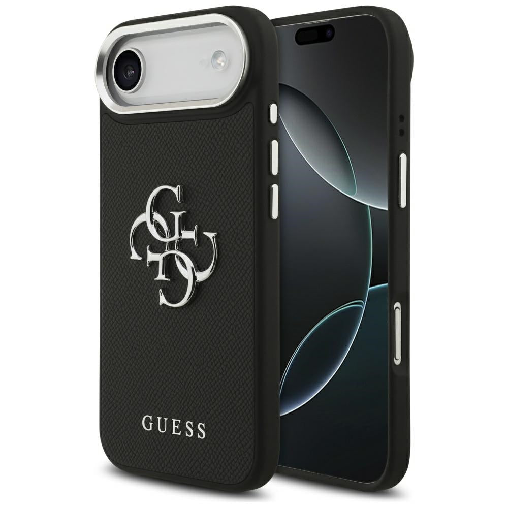 Husa de protectie Guess Hardcase 4G Grained Big and Classic Logo (GUHCP17MPG4SMCEK) compatibil cu iPhone 17 Air, Negru