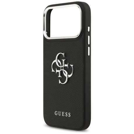 Husa de protectie Guess Hardcase 4G Grained Big and Classic Logo (GUHCP17XPG4SMCEK) compatibil cu iPhone 17 Pro Max, Negru