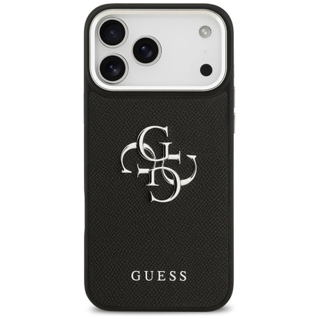 Husa de protectie Guess Hardcase 4G Grained Big and Classic Logo (GUHCP17XPG4SMCEK) compatibil cu iPhone 17 Pro Max, Negru