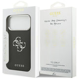 Husa de protectie Guess Hardcase 4G Grained Big and Classic Logo (GUHCP17LPG4SMCEK) compatibil cu iPhone 17 Pro, Negru